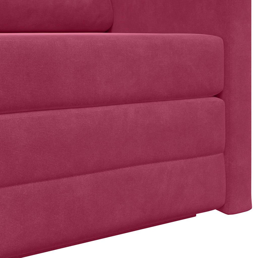 Sofa Bed Wijnrood 124 x 204 x 61 cm Fluweel