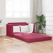 Slaapbank 110 cm wijnrood fluweel