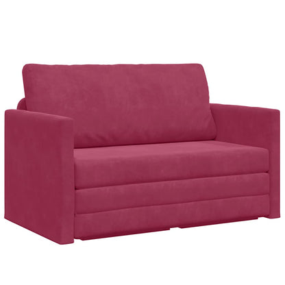 Sofa Bed Wijnrood 124 x 204 x 61 cm Fluweel