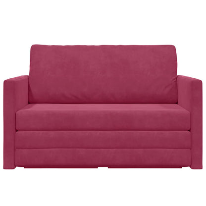 Sofa Bed Wijnrood 124 x 204 x 61 cm Fluweel