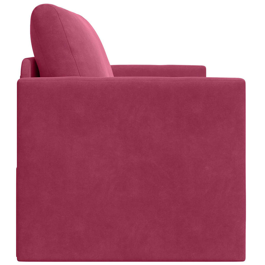 Sofa Bed Wijnrood 124 x 204 x 61 cm Fluweel