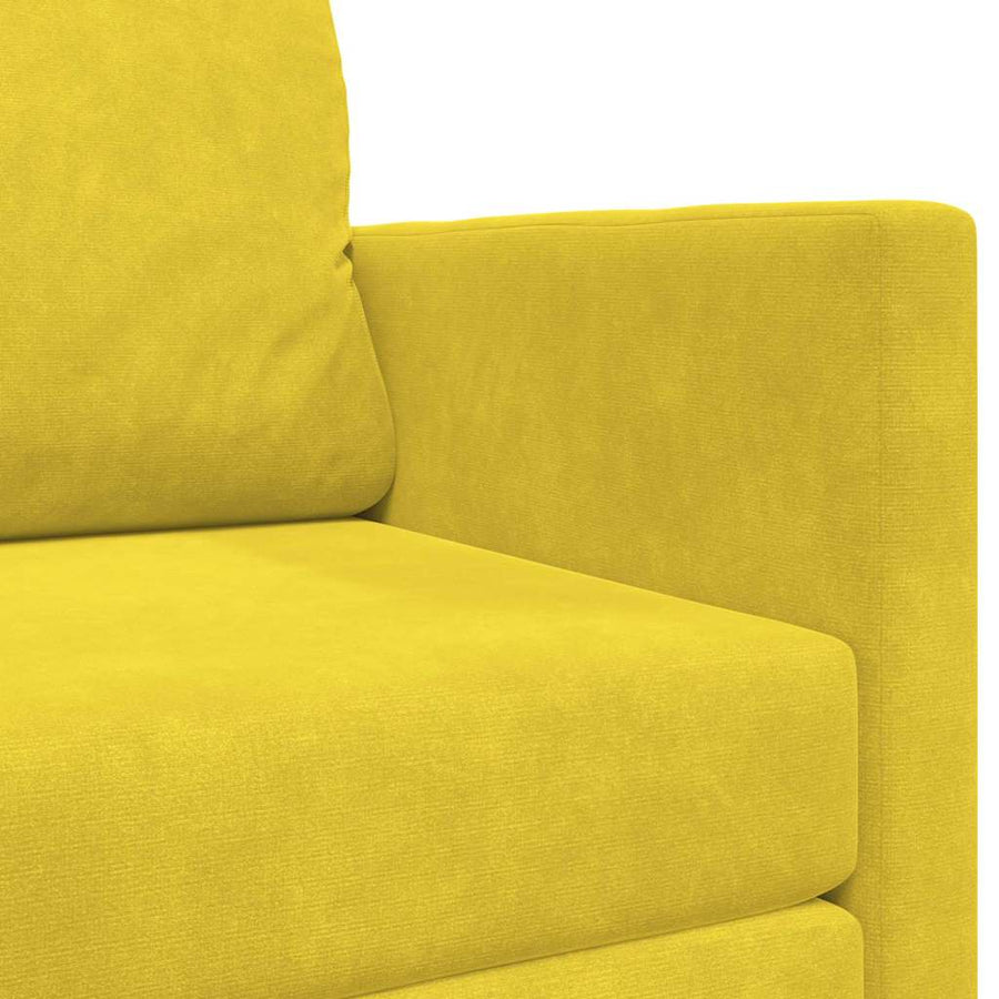 Sofa Bed Zonnebloemgeel 124 x 204 x 61 cm Fluweel