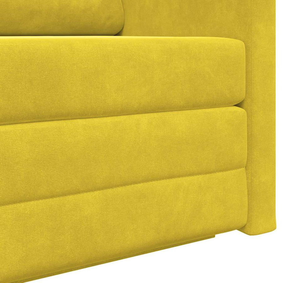 Sofa Bed Zonnebloemgeel 124 x 204 x 61 cm Fluweel