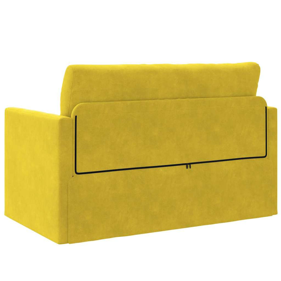 Sofa Bed Zonnebloemgeel 124 x 204 x 61 cm Fluweel