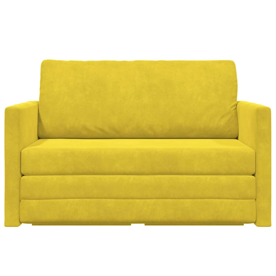 Sofa Bed Zonnebloemgeel 124 x 204 x 61 cm Fluweel