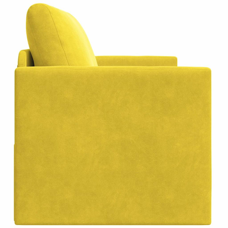 Sofa Bed Zonnebloemgeel 124 x 204 x 61 cm Fluweel