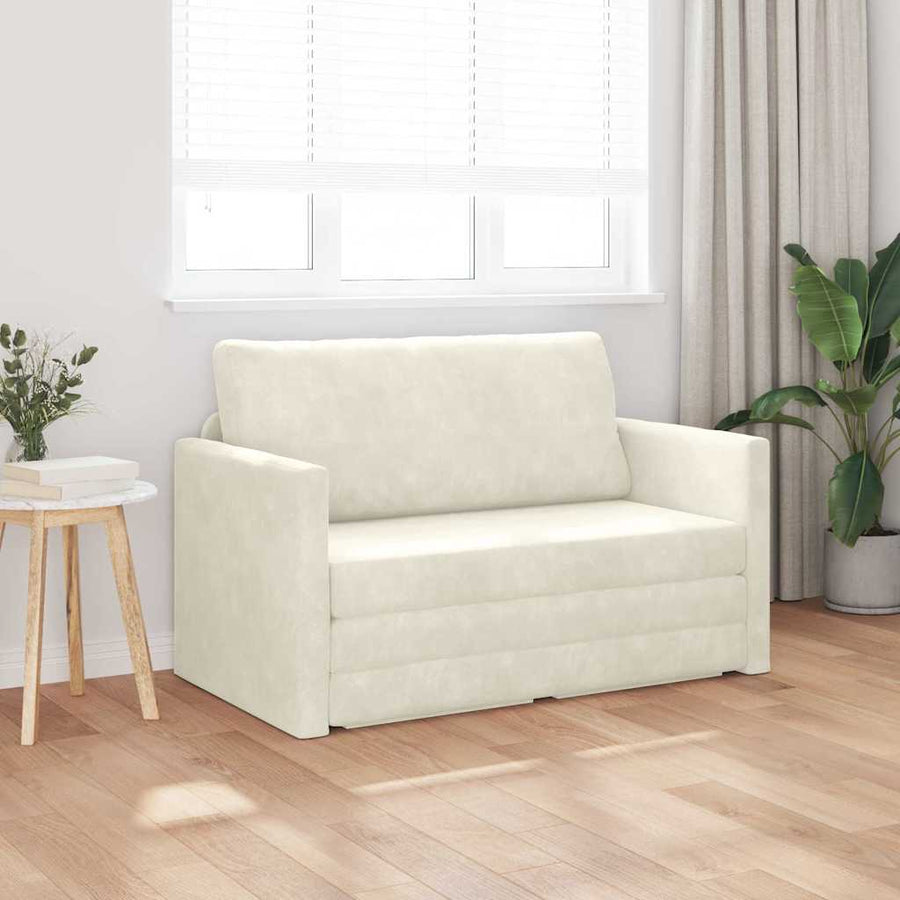 Slaapbank 110cm Crème Fluweel
