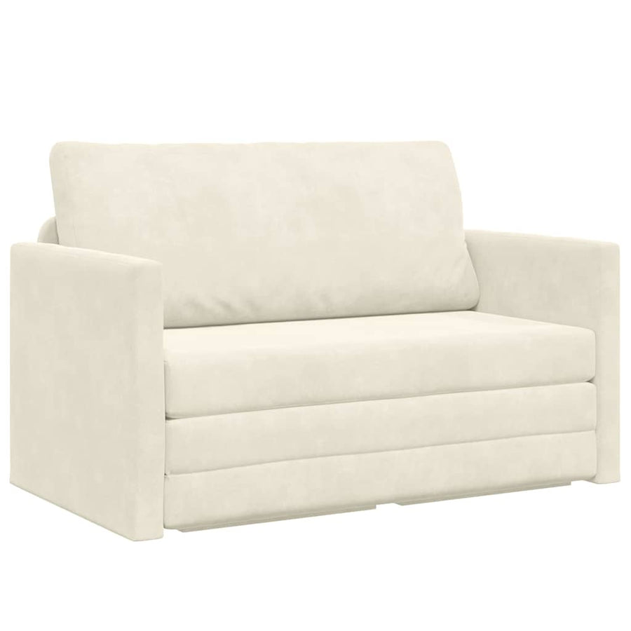 Slaapbank 110cm Crème Fluweel