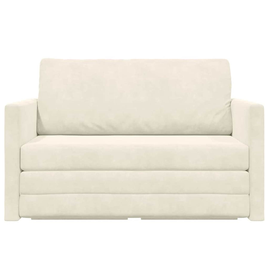 Slaapbank 110cm Crème Fluweel