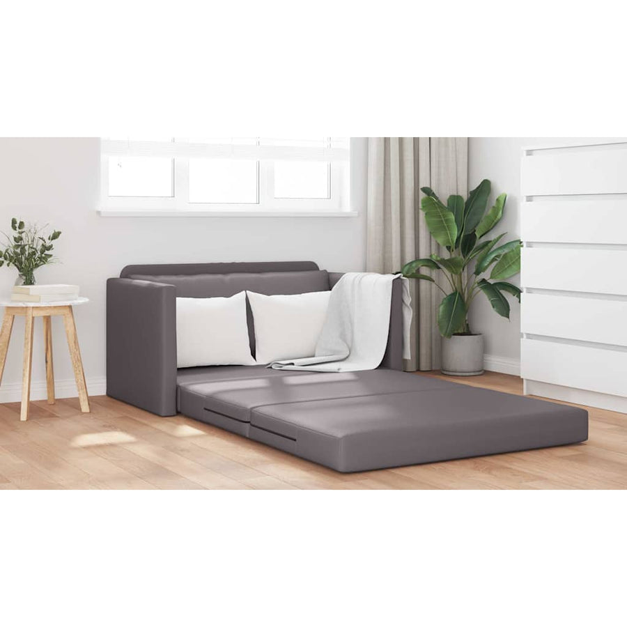 Slaapbank 110cm Grijs Kunstleer