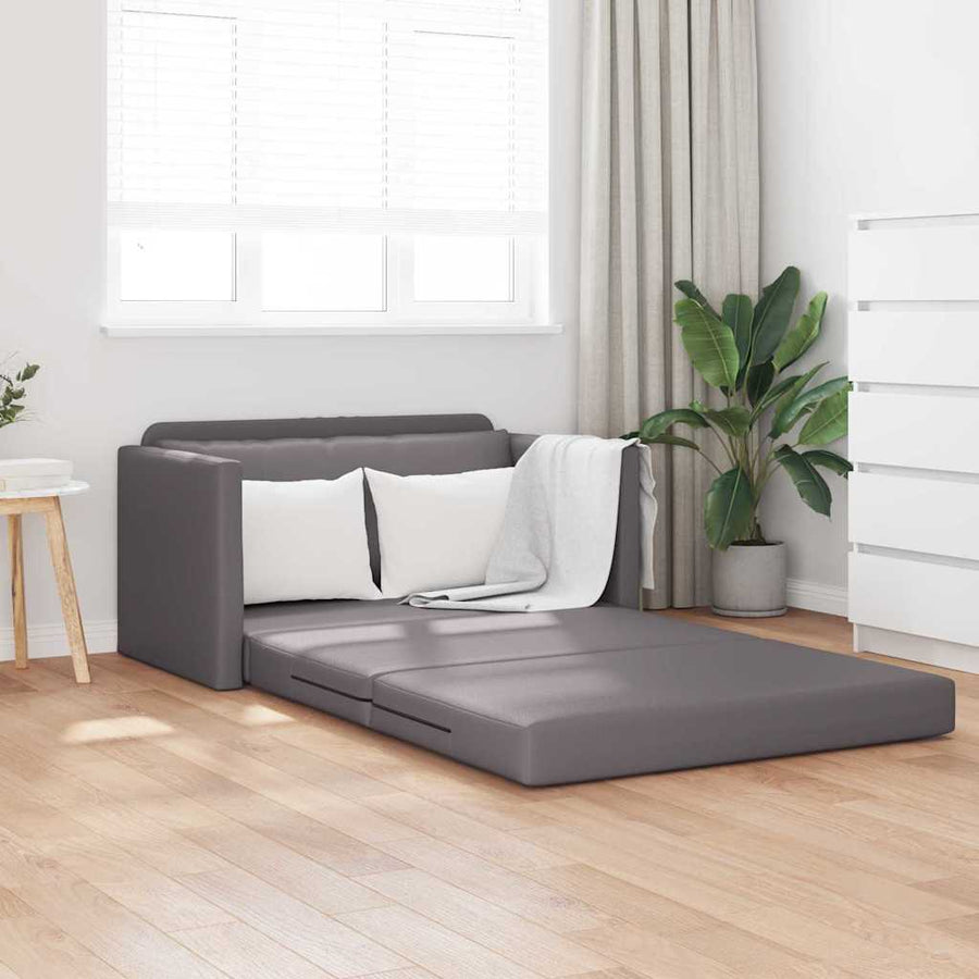 Slaapbank 110cm Grijs Kunstleer
