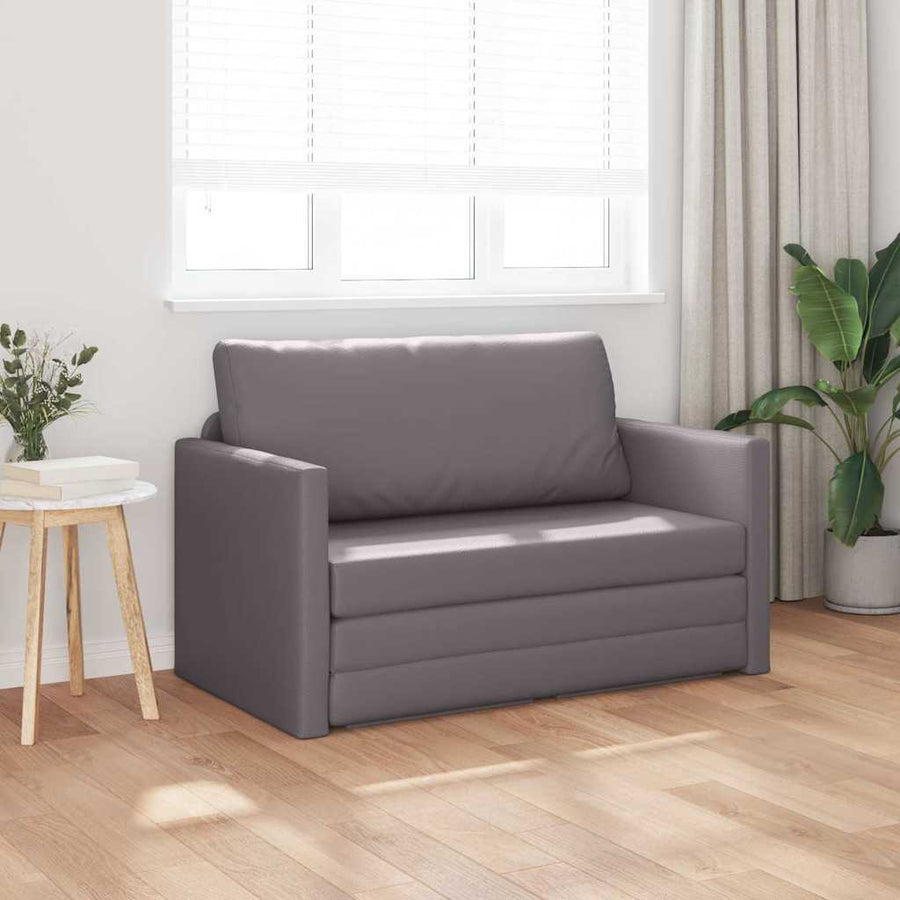Slaapbank 110cm Grijs Kunstleer