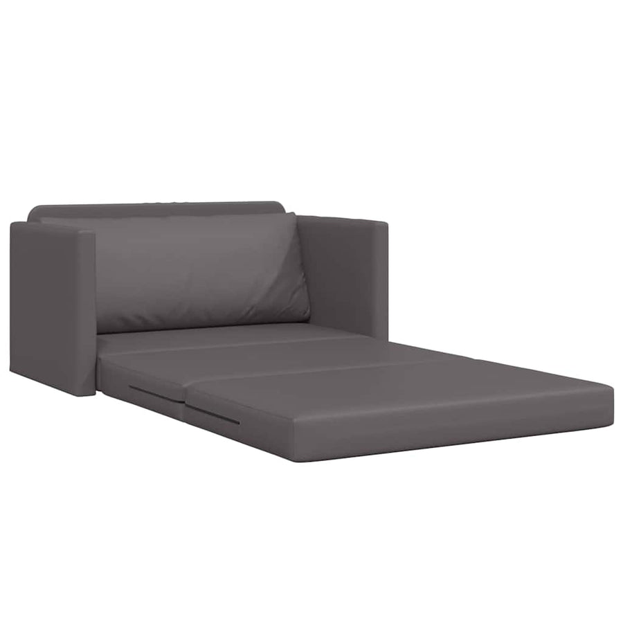 Slaapbank 110cm Grijs Kunstleer