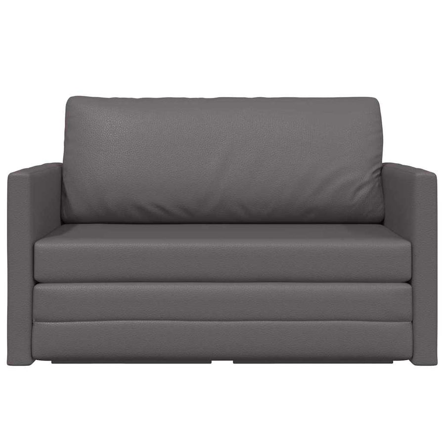 Slaapbank 110cm Grijs Kunstleer