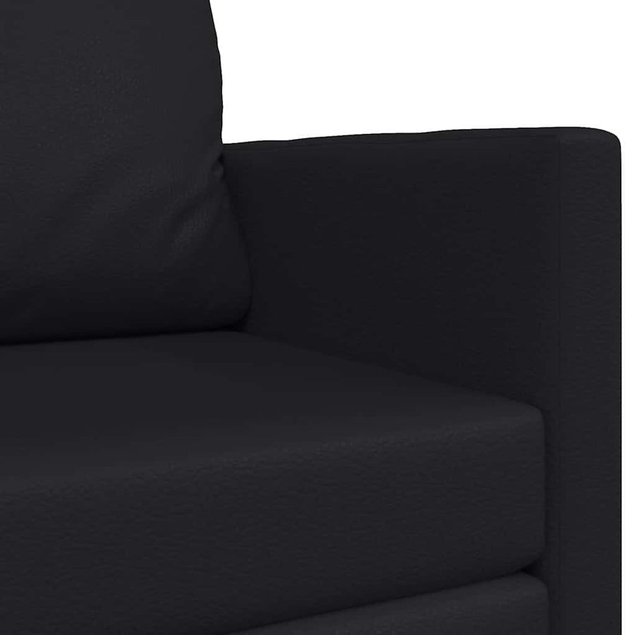 Slaapbank 110cm Zwart Kunstleer