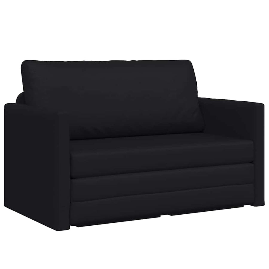 Slaapbank 110cm Zwart Kunstleer
