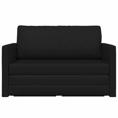 Slaapbank 110cm Zwart Kunstleer