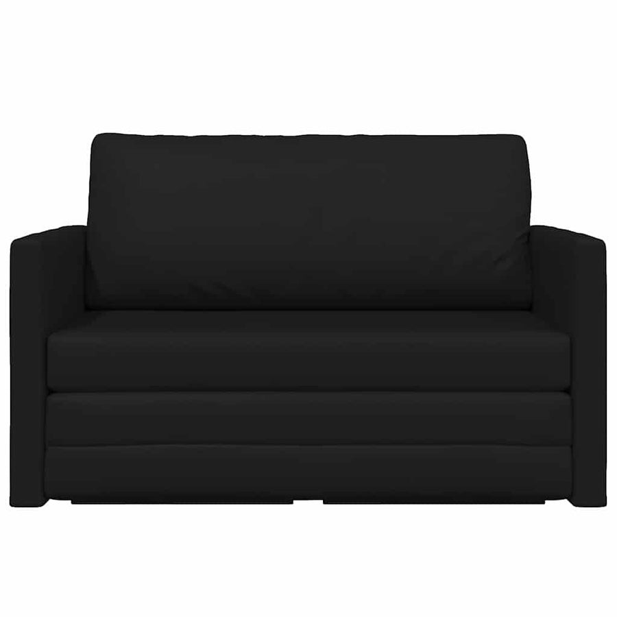 Slaapbank 110cm Zwart Kunstleer