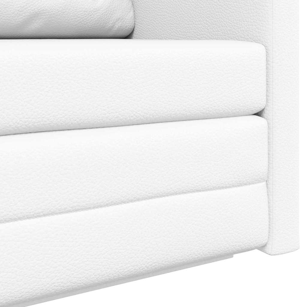 Slaapbank 110cm Wit Kunstleer