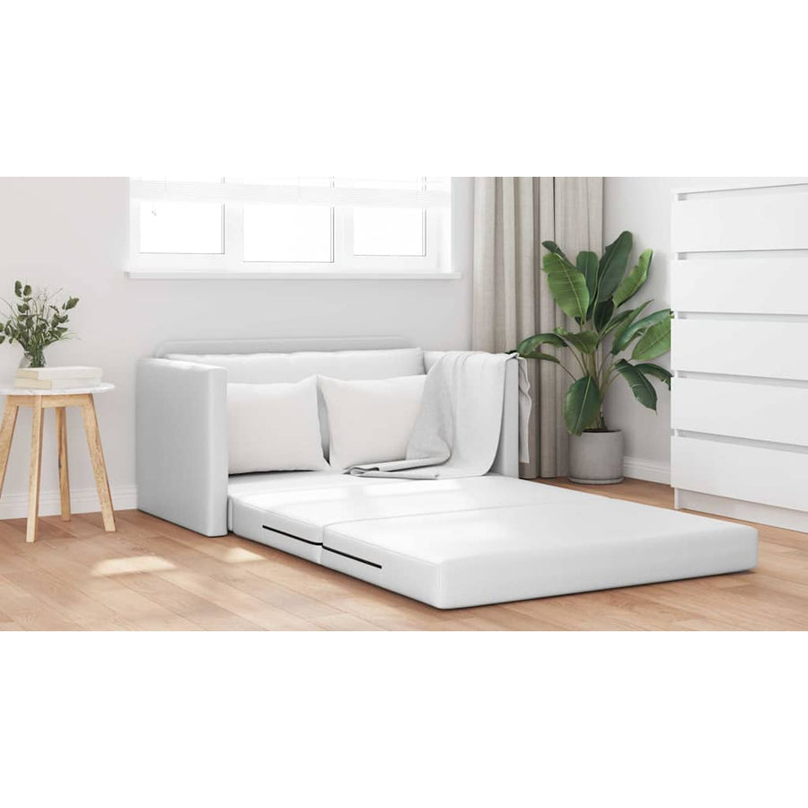 Slaapbank 110cm Wit Kunstleer