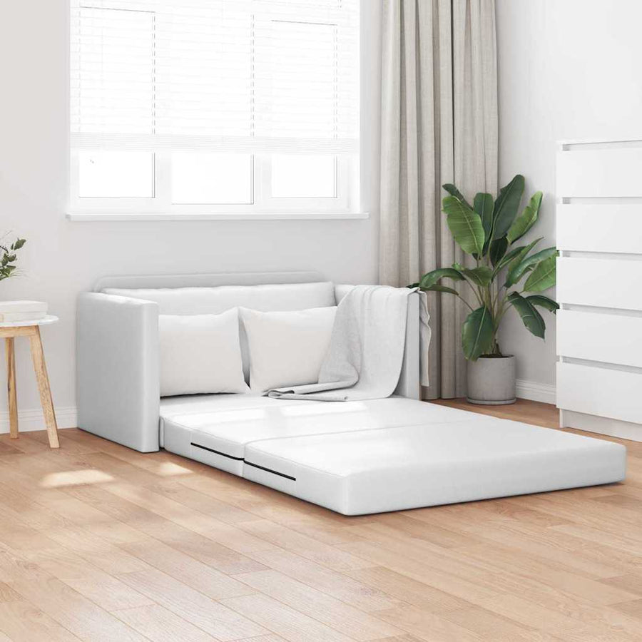 Slaapbank 110cm Wit Kunstleer