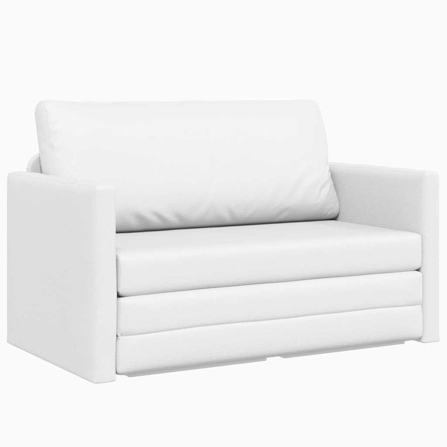 Slaapbank 110cm Wit Kunstleer
