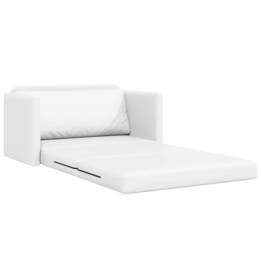 Slaapbank 110cm Wit Kunstleer