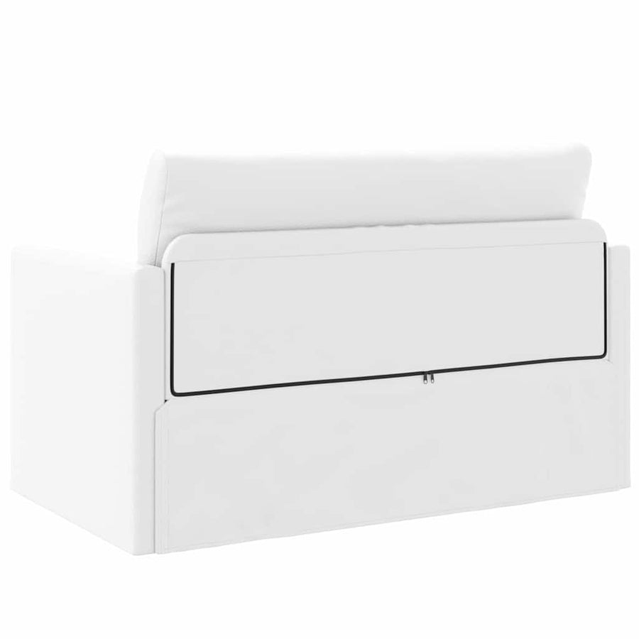 Slaapbank 110cm Wit Kunstleer