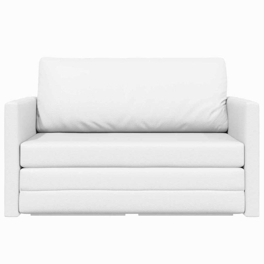 Slaapbank 110cm Wit Kunstleer