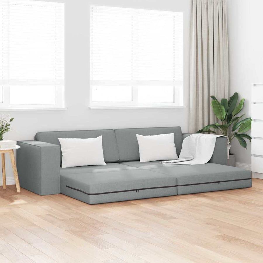 Slaapbank 200cm Lichtgrijs Stof