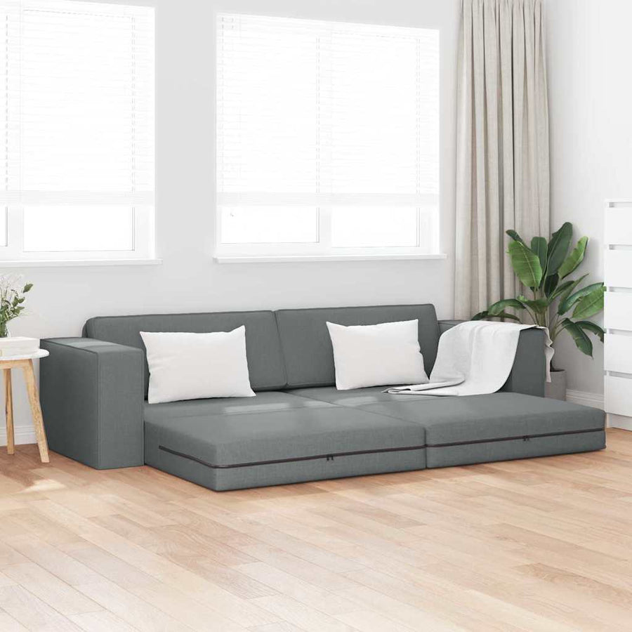 Slaapbank 200cm Donkergrijs Stof