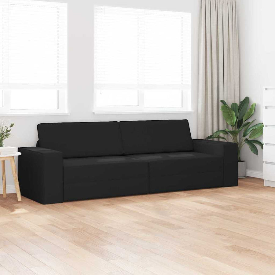 Slaapbank 200cm Zwart Stof