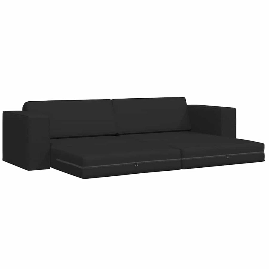 Slaapbank 200cm Zwart Stof