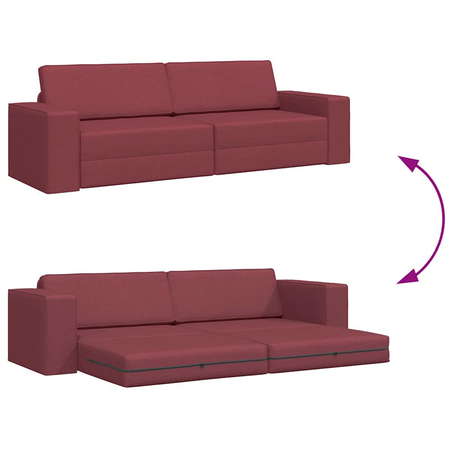 Slaapbank Wijnrood 245 x 78 x 77 cm Fluweel