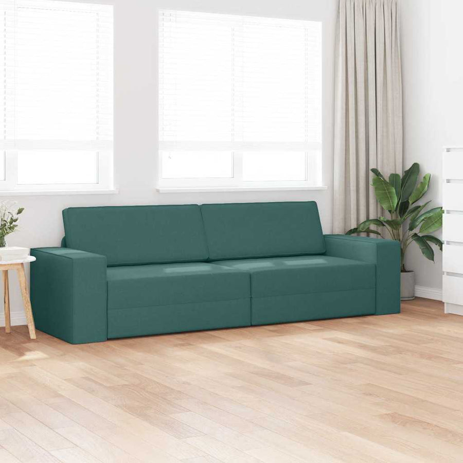 Slaapbank 200cm Donkergroen Stof