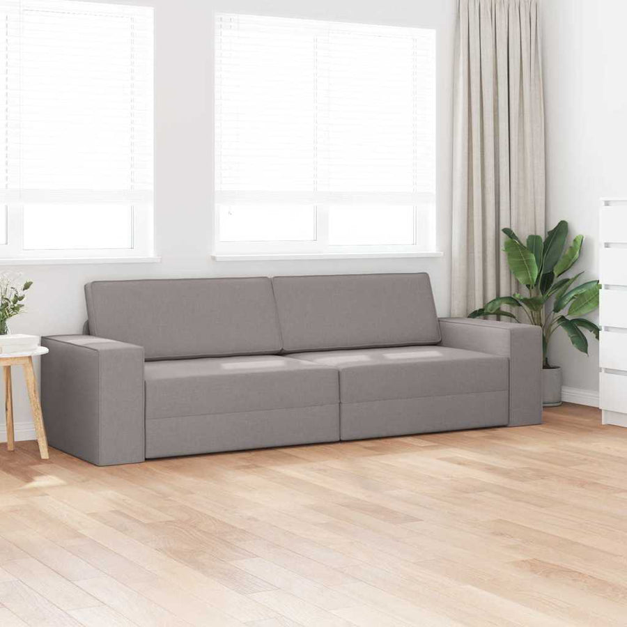 Slaapbank 200cm Taupe Stof
