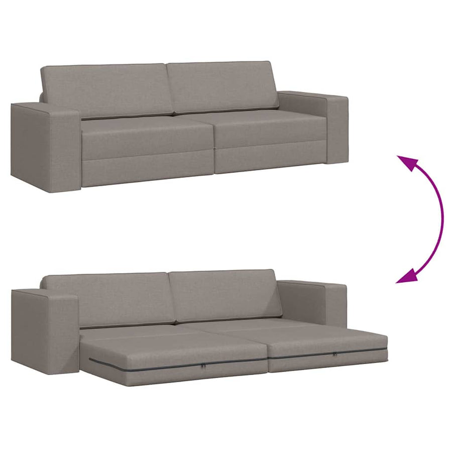 Slaapbank 200cm Taupe Stof