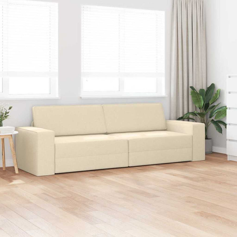 Slaapbank Crème 245 x 78 x 77 cm Stof