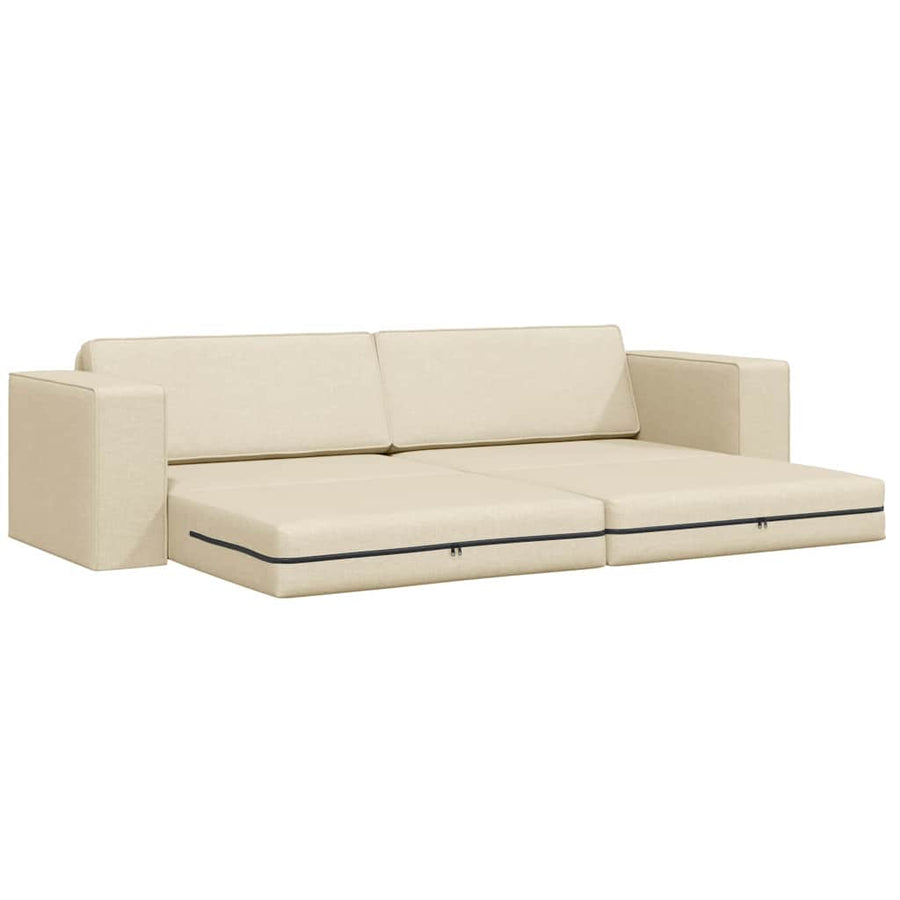 Slaapbank Crème 245 x 78 x 77 cm Stof