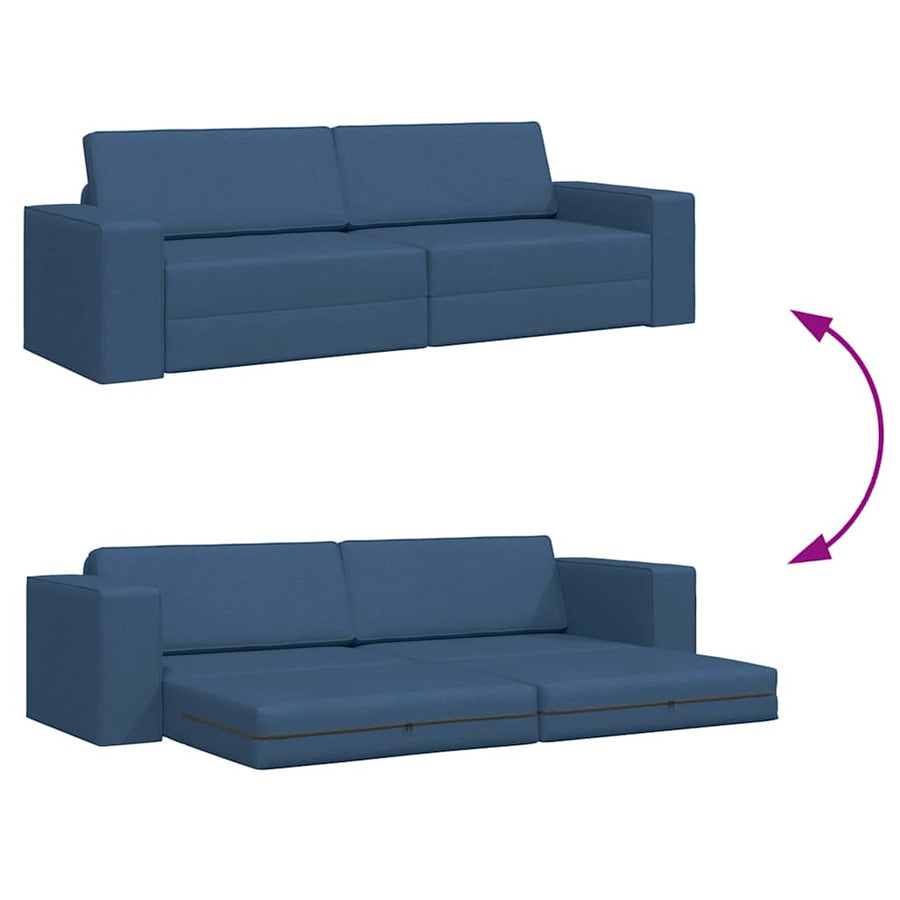 Vloerslaapbank Marineblauw 245 x 78 x 77 cm Stof