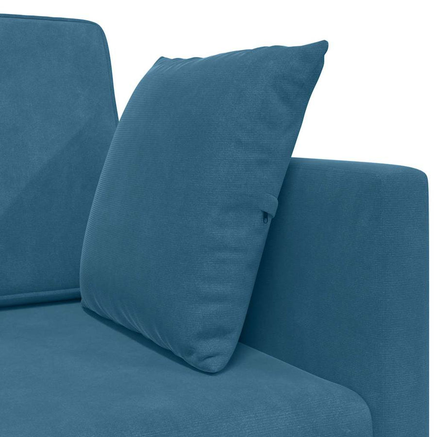 Vloerslaapbank Blauw 213 x 70 x 77 cm Fluweel