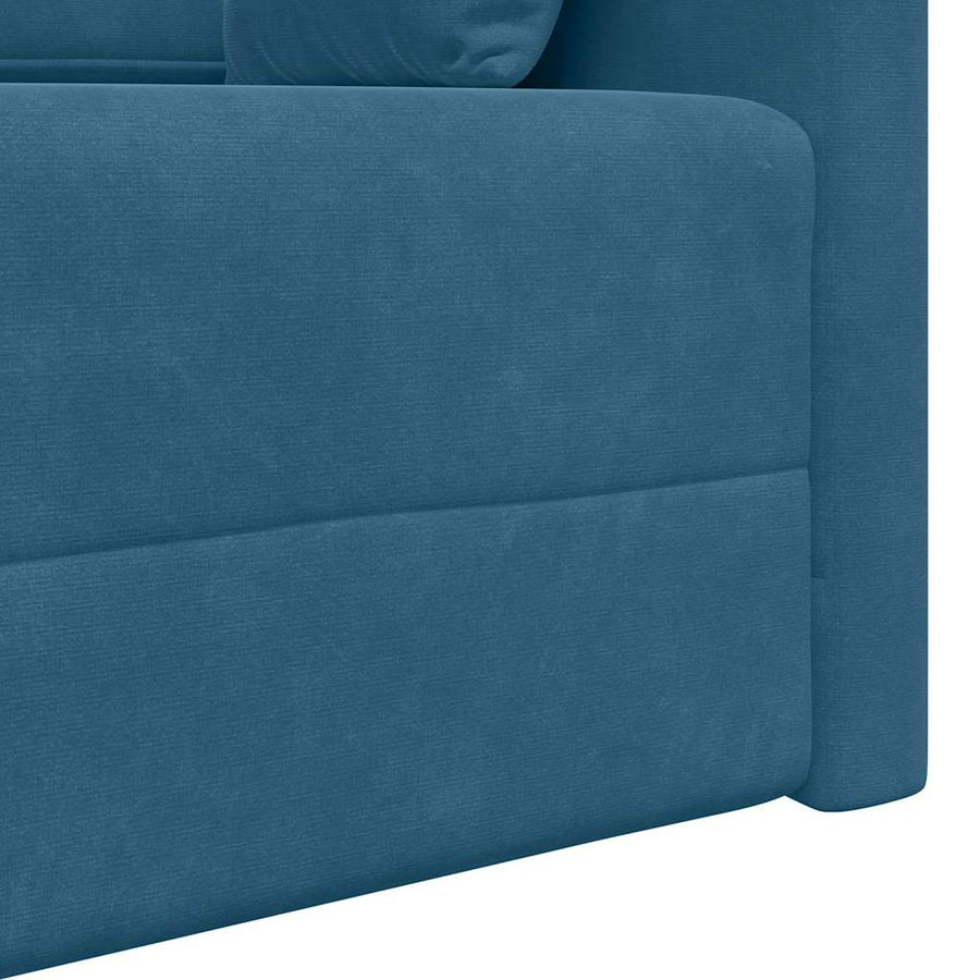 Vloerslaapbank Blauw 213 x 70 x 77 cm Fluweel
