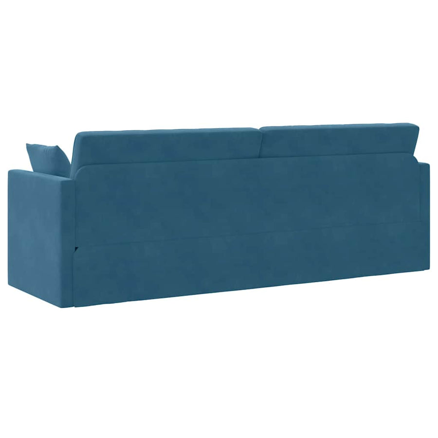 Vloerslaapbank Blauw 213 x 70 x 77 cm Fluweel