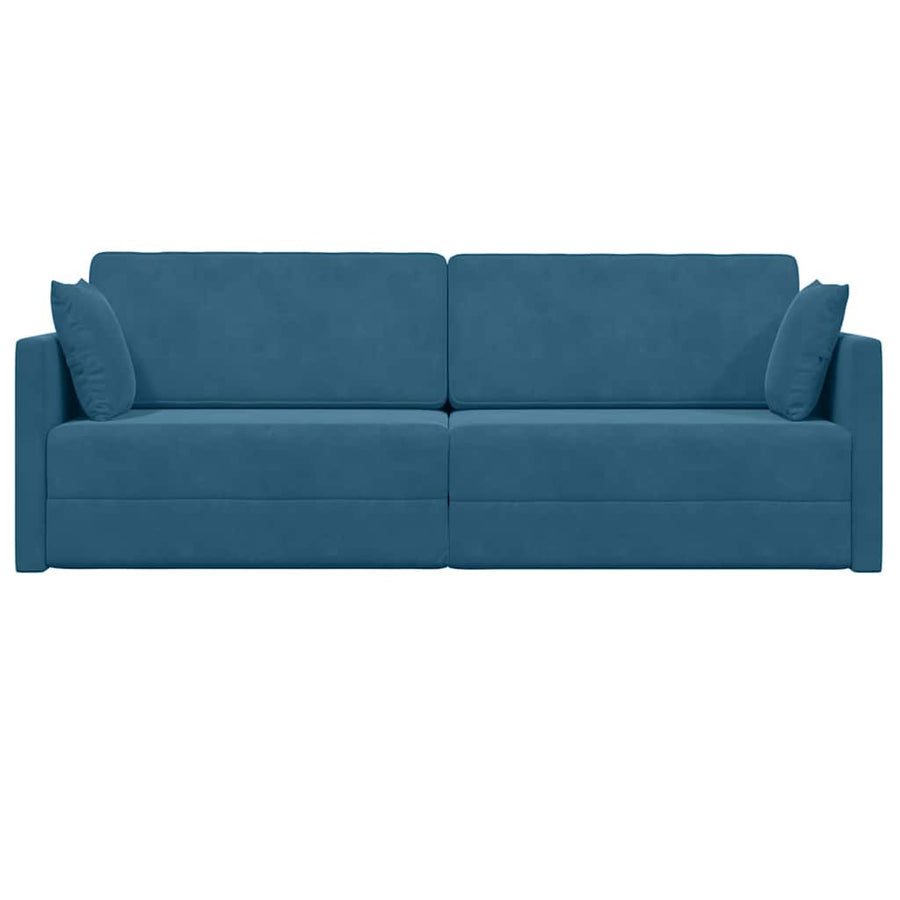Vloerslaapbank Blauw 213 x 70 x 77 cm Fluweel