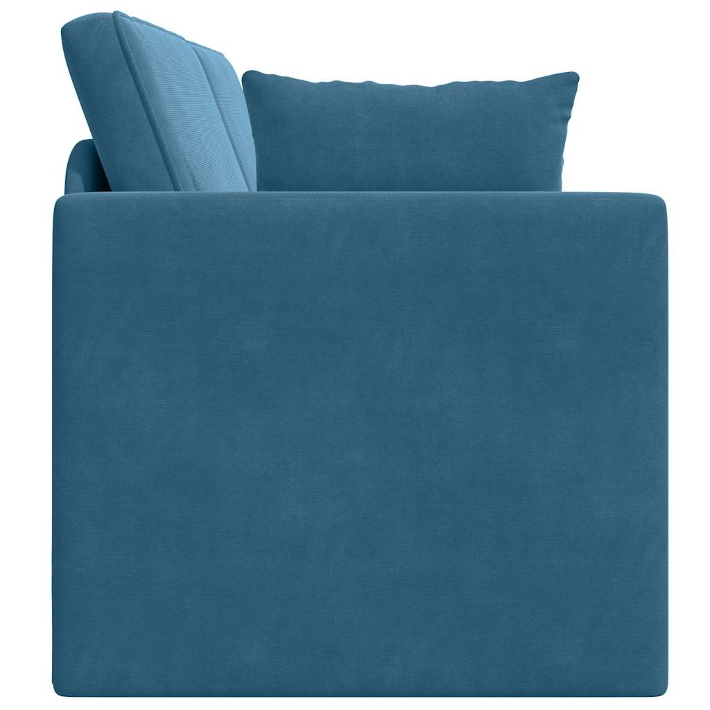 Vloerslaapbank Blauw 213 x 70 x 77 cm Fluweel