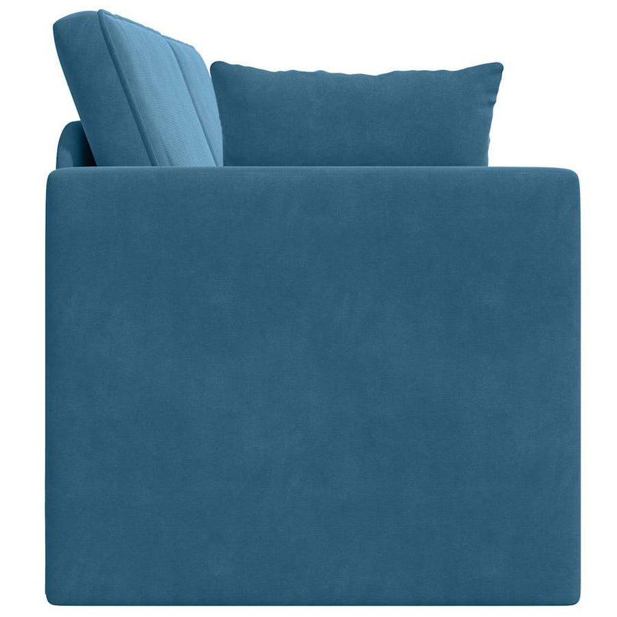 Vloerslaapbank Blauw 213 x 70 x 77 cm Fluweel