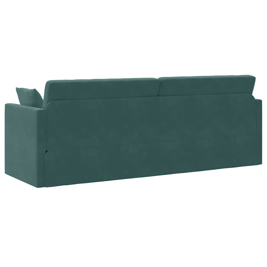 Vloerslaapbank Donkergroen 213 x 70 x 77 cm Fluweel