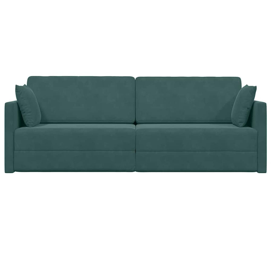 Vloerslaapbank Donkergroen 213 x 70 x 77 cm Fluweel