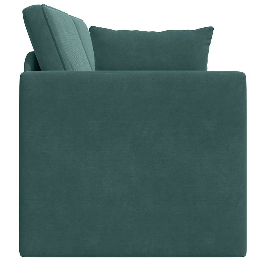Vloerslaapbank Donkergroen 213 x 70 x 77 cm Fluweel
