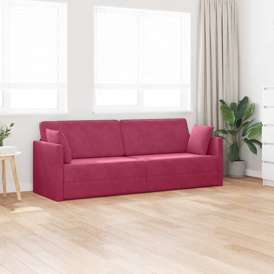 Slaapbank Wijnrood 213 x 70 x 77 cm Fluweel